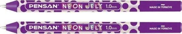 Pensan Jel Kalem Jely Neon Violet Jel Tükenmez Kalem (12 Li Paket) - Image 1