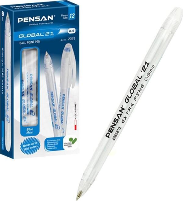 Pensan Tükenmez Kalem Global 0.5 MM Siyah 2221 (12 Li Paket) - Image 1