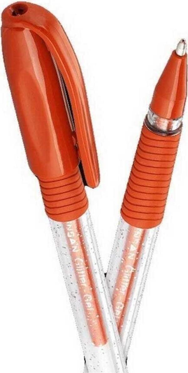 Pensan Tükenmez Kalem Jel Simli 1.0 MM Turuncu (12 Li Paket) - Image 1
