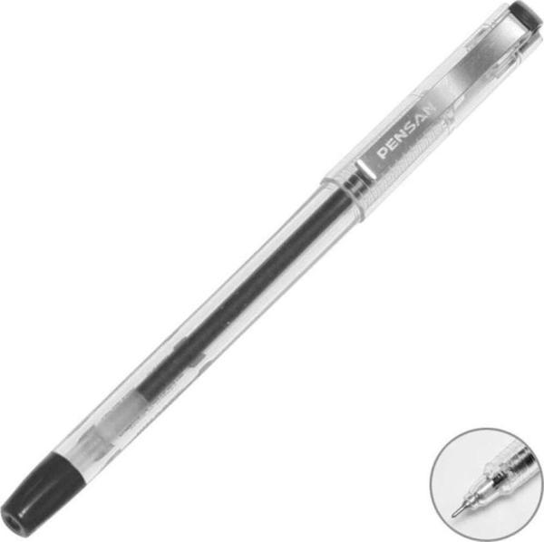 Pensan Tükenmez Kalem My-King Jel Metal Klips 0.5 MM Siyah (12'Li Paket) - Image 1