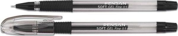 Pensan Tükenmez Kalem Soft Gel Fine Siyah 0.5 MM (12 Li Paket) - Image 1