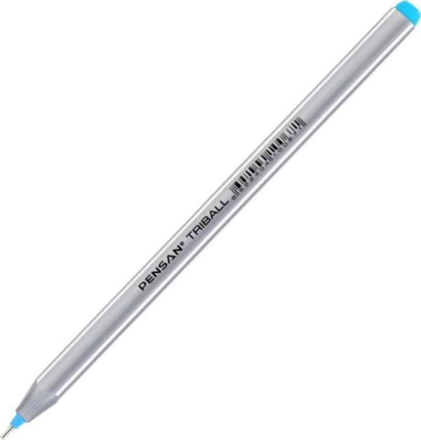 Pensan Tükenmez Kalem Triball 1.0 Mm Bilye Uç Turkuaz (12 Li Paket) - Image 1