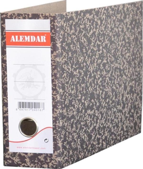 Alemdar Telgraf Klasör Karton Geniş Siyah - Image 1
