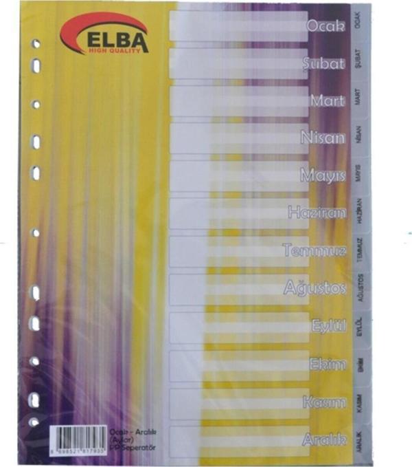 Bafix Plastik Seperatör Aylar A4 Plastik - Image 1