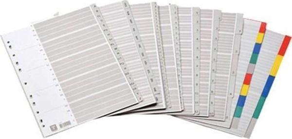 Bafix Seperatör 1-12 Renkli Plastik A4 - Image 1