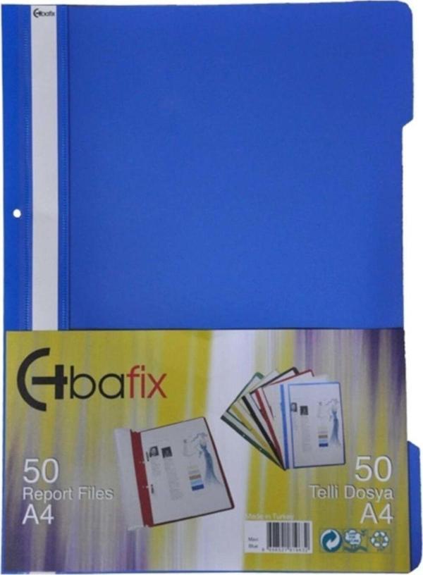 Bafix Telli A4 Dosya Mavi (50 Li Paket) - Image 1