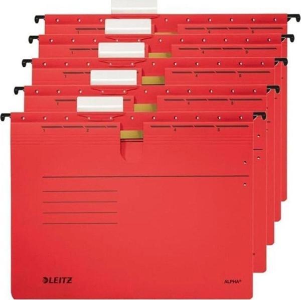Leitz Askılı Dosya Telsiz Karton A4 Kırmızı Askılı Dosya (25 Li Paket) - Image 1