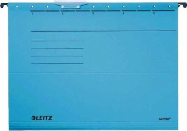 Leitz Askılı Dosya Telsiz Karton A4 Mavi (25 Adet) - Image 1