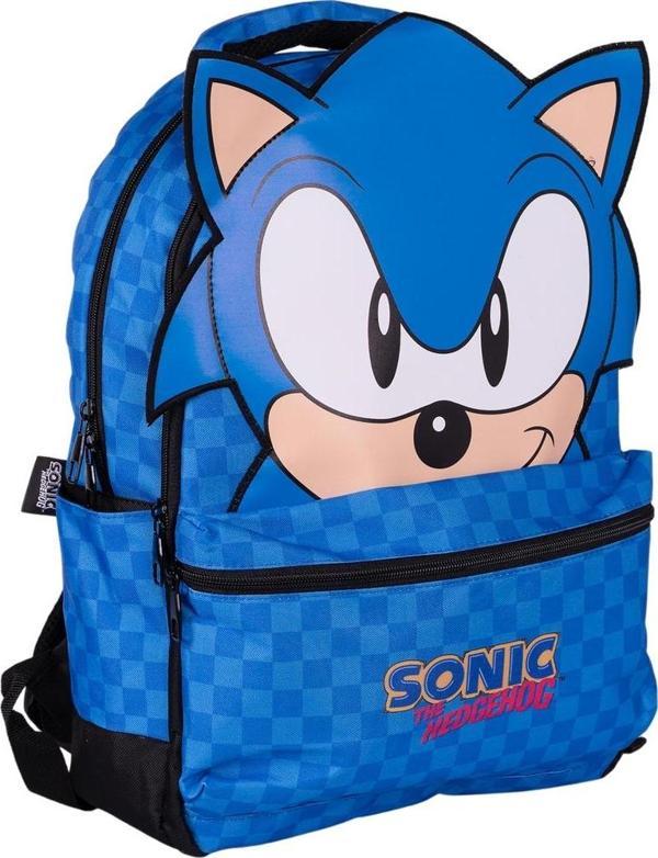 Sonic Okul Çantası Mavi Üç Boyutlu - Image 1
