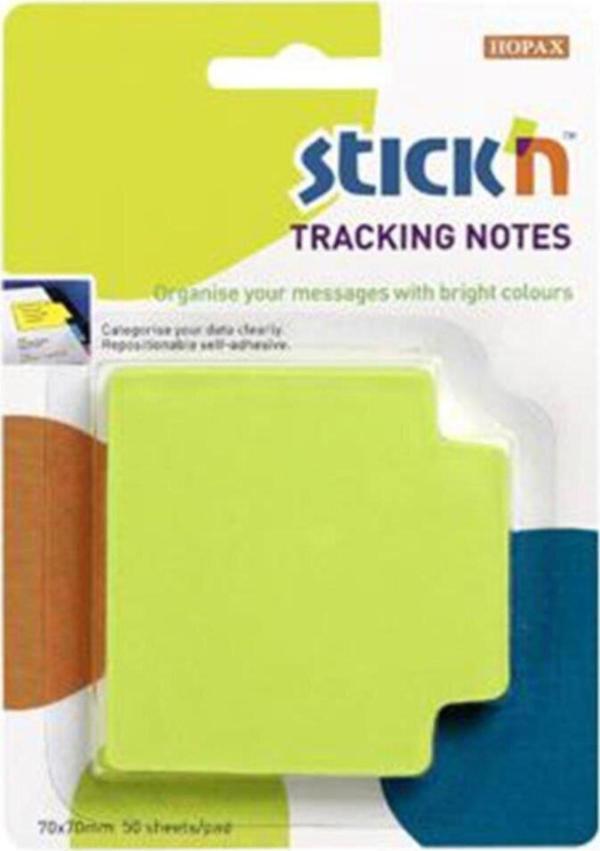 Hopax Stickn Yapışkanlı Not Kağıdı 70X70 Mm Neon Yeşil 50 Yaprak - Image 1