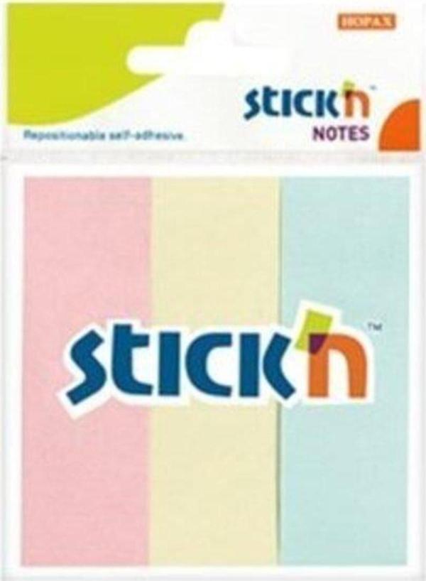 Hopax Stick'n Yapışkanlı Not Kağıdı 76 x 25 mm 3 Renk 50 Yaprak - Image 1