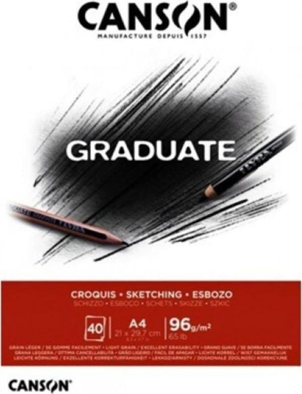 Canson Gradute Eskiz Sketch Defteri A4 96GR 40 Yaprak - Image 1