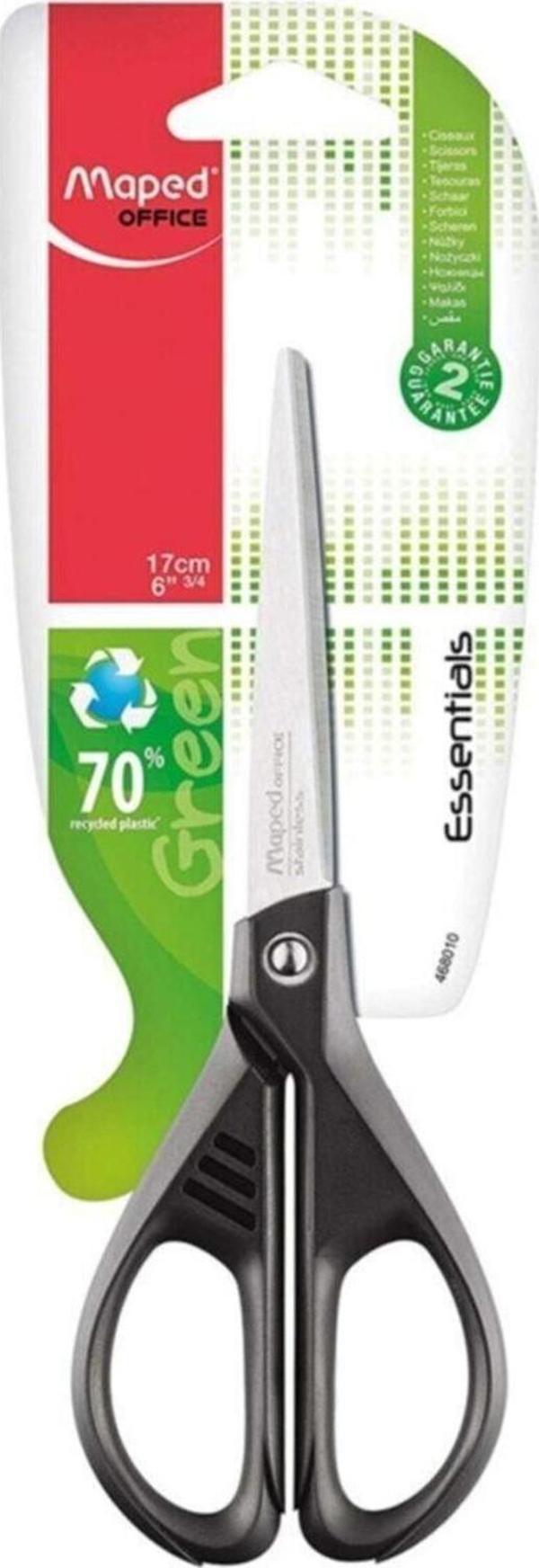 Maped Büro Makası 21 Cm Essentıals Green Asimetrik Makas - Image 1