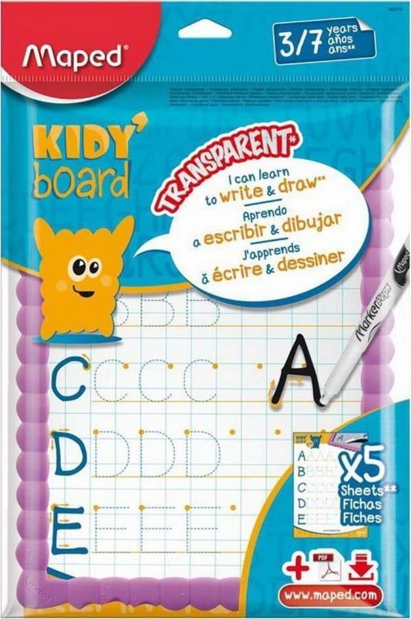 Maped Yazı Tahtası Kıddy Board Çoçuk Esnek Ve Transparan Kit - Image 1
