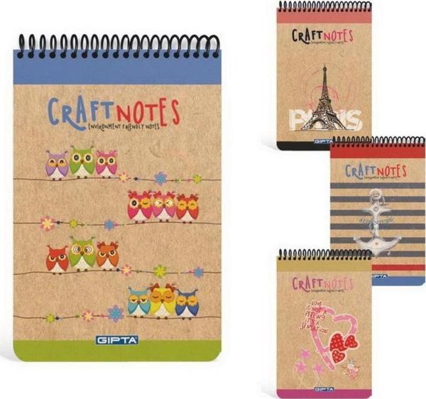 Gıpta Bloknot Craft Spiralli Sert Kapak Kareli 100 YP A6 1790 - Image 1