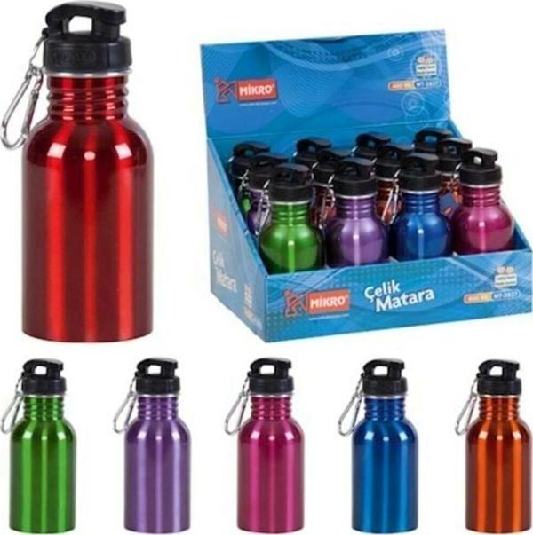 Mikro Matara Çelik 400 ML 2837 (Karışık Renk 1 Adet) - Image 1