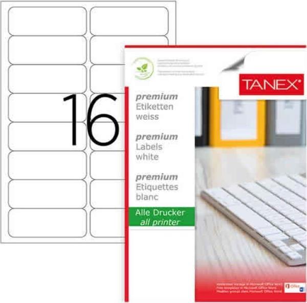 Tanex Lazer Etiket 100 Yaprak 99.1 x 34 Mm Lazer Yazıcı Etiketi - Image 1
