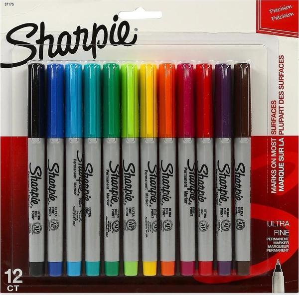 Sharpie Set Permanent Ultra Fine Uç 12 Li Fine Uçlu Keçeli Markör Kalem - Image 1