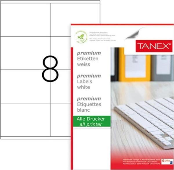 Tanex Lazer Etiket 100 Yaprak 105 x 72 Mm Lazer Yazıcı Etiketi - Image 1