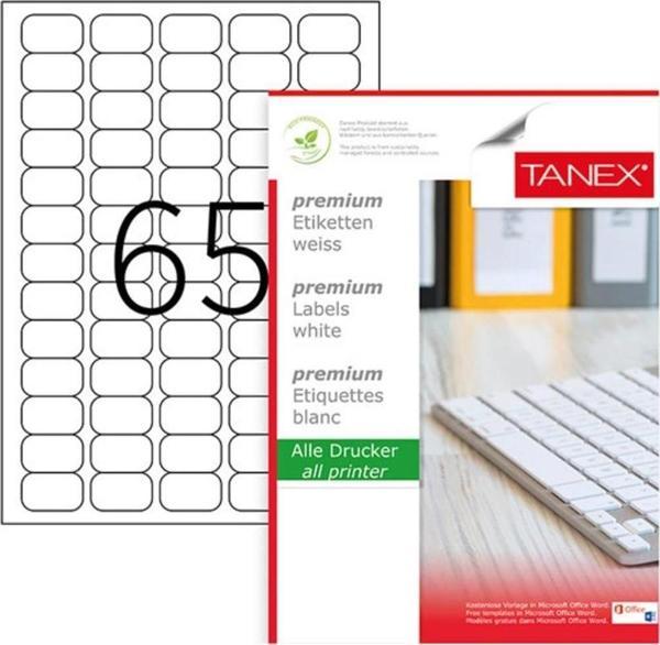 Tanex Lazer Etiket 100 Yaprak 38.1 x 21.2 Mm Lazer Yazıcı Etiketi - Image 1