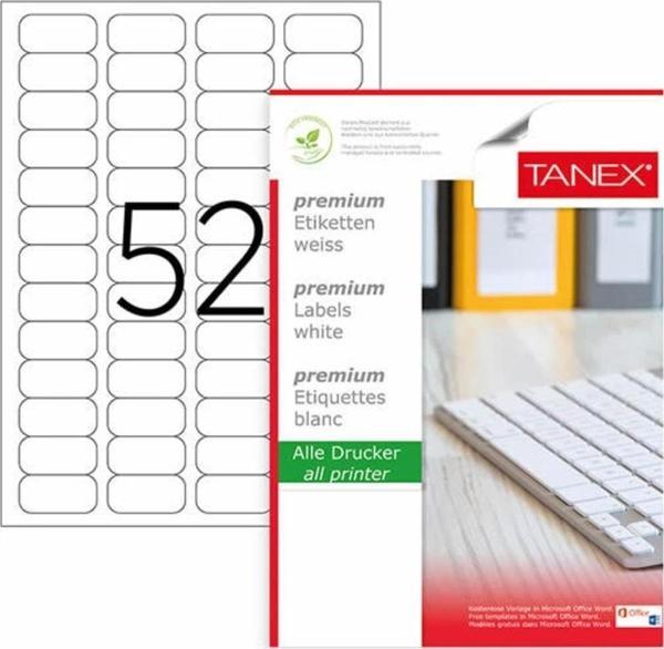 Tanex Lazer Etiket 100 Yaprak 46.4 x 21.2 Mm Lazer Yazıcı Etiketi - Image 1