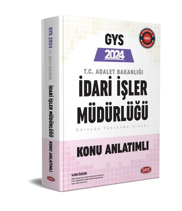 Data 2024 GYS Adalet Bakanlığı İdari İşler Müdürlüğü Konu Anlatımlı Görevde Yükselme Data Yayınları - Data Yayınları - Image 1