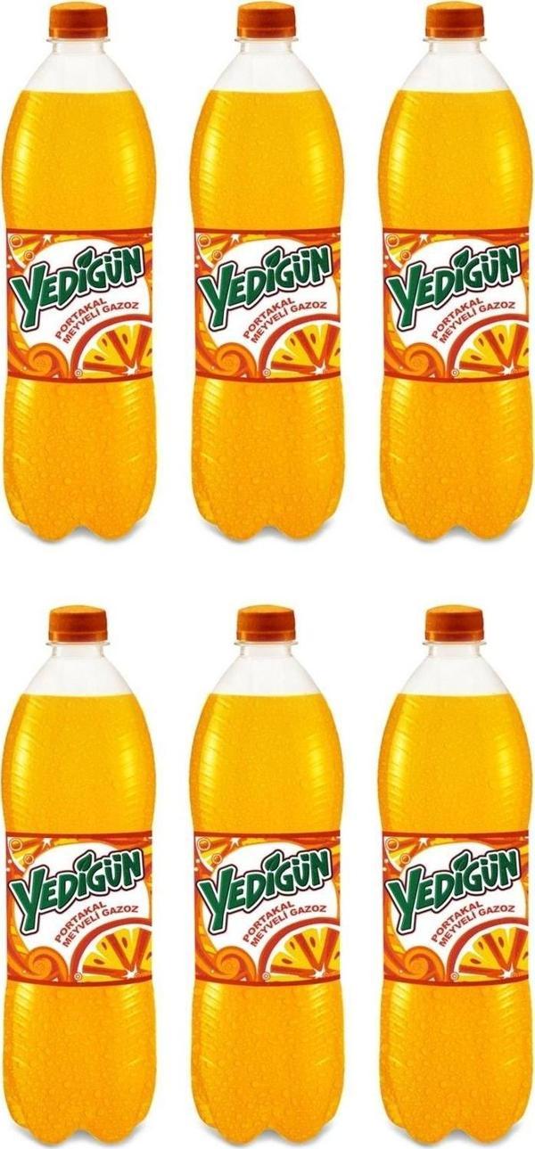 Yedigün Portakal Meyveli Gazoz 1 Lt X 6 Adet - Image 1