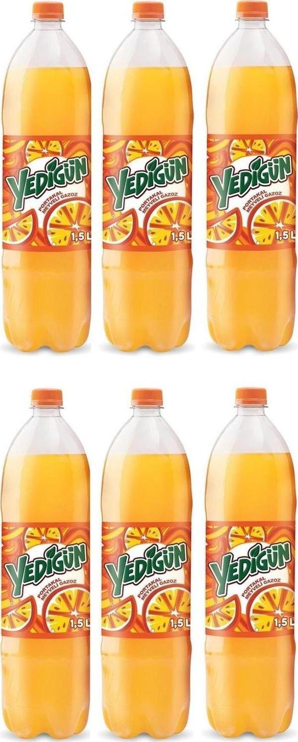Yedigün Portakal Meyveli Gazoz 1,5 Lt X 6 Adet - Image 1