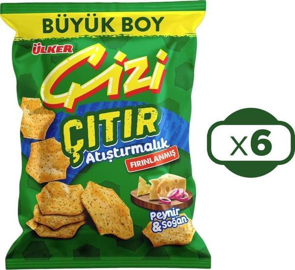 Ülker Çizi Çıtır Atıştırmalık 80 gr Peynir&Soğan x 6 Adet - Image 1