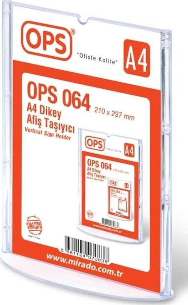 OPS DP 064 A4 T Tipi Dikey Afiş Taşıyıcı - Image 1