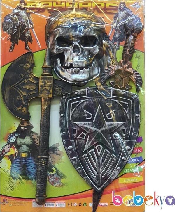 Oyuncak Viking Seti Baltalı Kılıç Kalkan Seti Korsan Baybars Oyun Seti - Image 1