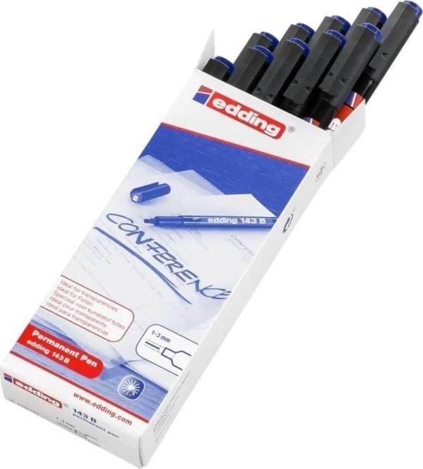 Edding Asetat Kalemi Permanent B Seri 1-3 MM Mavi 10'Lu - Image 1