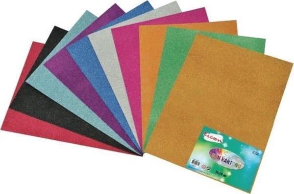 Ticon Fon Kartonu Simli 50 x 70 Cm Simli Turuncu (10 Lu Paket) - Image 1