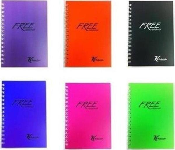 Keskin Color Bloknot Free Office Yan Spiralli A7 42 Yaprak Çizgili (48 Li Paket) - Image 1