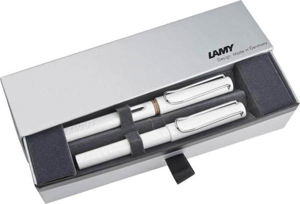 Lamy Takım Kalem Dolma + Roller Kalem Safari Beyaz Lüks Kalem Takımı - Image 1