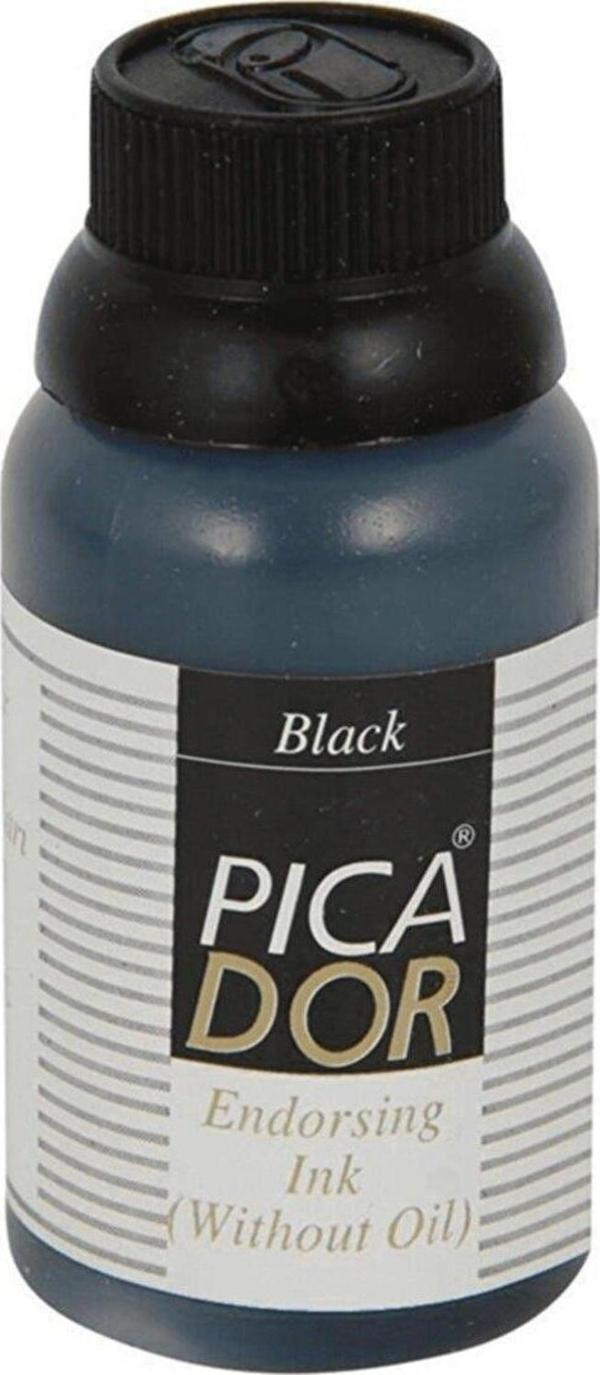 Picador Yağsız Istampa (stampa) Mürekkebi 30 Cc Siyah (12 Li Paket) - Image 1