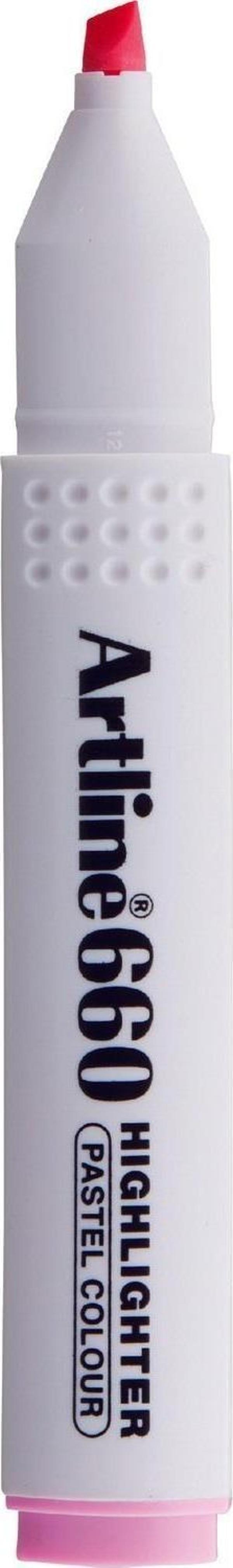Artline Kesik Uçlu Fosforlu Kalem 1,0-4,0 MM Pastel Pembe (12 Li Paket) - Image 1