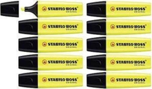 Stabilo Fosforlu Kalem Boss Orıgınal Sarı (10 Lu Paket) - Image 1