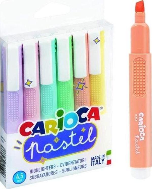 Carioca Fosforlu Pastel İşaretleme Kalemi 6'Lı - Image 1