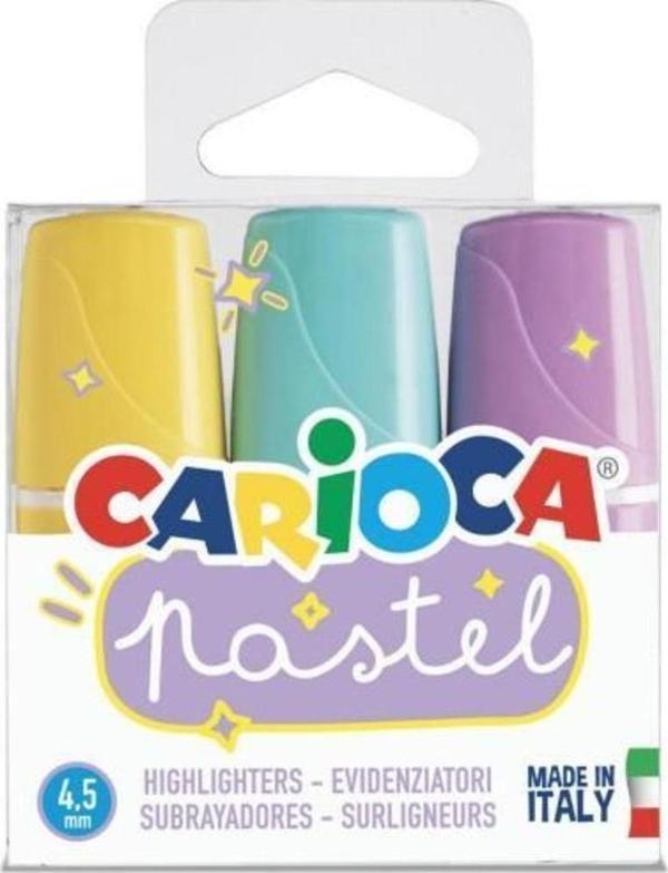 Carioca Pastel Renk Mini İşaretleme Kalemi 3'Lü - Image 1
