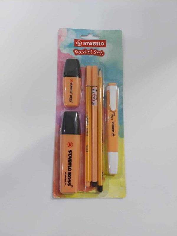 Stabilo Fosforlu Kalem Tek Renk Pastel Set 6 Lı Turuncu - Image 1