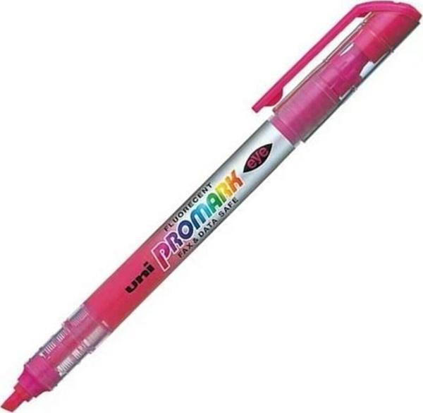 Uni-Ball Fosforlu Kalem Promark Eye Cep Tipi Pembe (12 Li Paket) - Image 1
