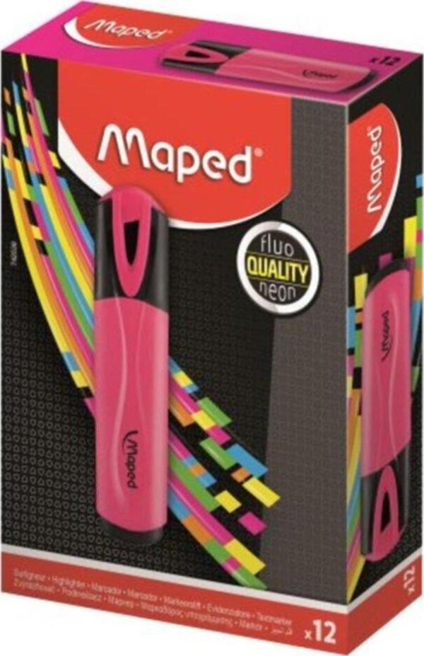 Maped Fosforlu Kalem Mono Pembe (12 Li Paket) - Image 1