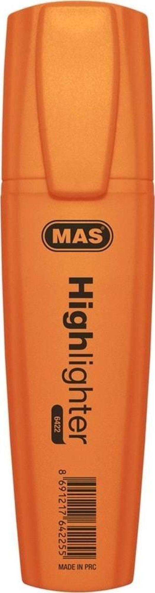 Mas Fosforlu Kalem Neon Turuncu Fosforlu İşaretleme Kalemi (12 Li Paket) - Image 1