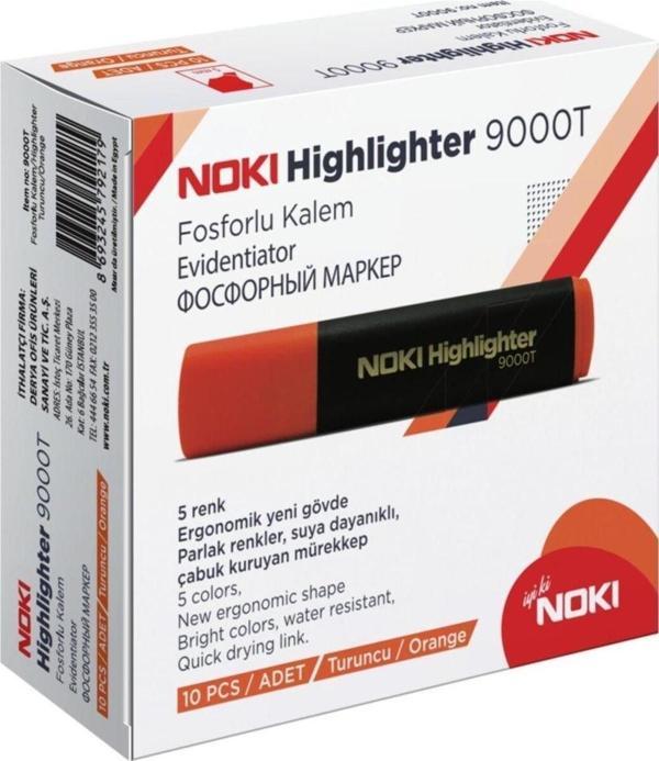 Noki Fosforlu Kalem Turuncu 10 Lu (1 Paket 10 Adet) - Image 1