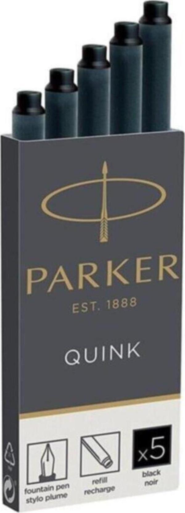 Parker Dolma Kalem Kartuşu Quink Siyah 5 Li (20 Kutu) - Image 1