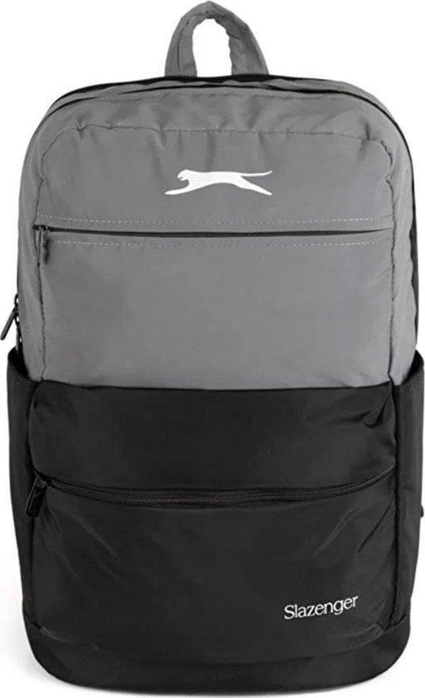 Me Okul Sırt Çantası Slazenger Traveller Gri Siyah Laptop Bölmeli Sırt Çantası - Image 1
