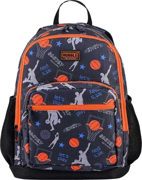 Muggle Okul Çantası Basketboll Siyah Erkek Çocuk İlkokul Çantası - Image 1