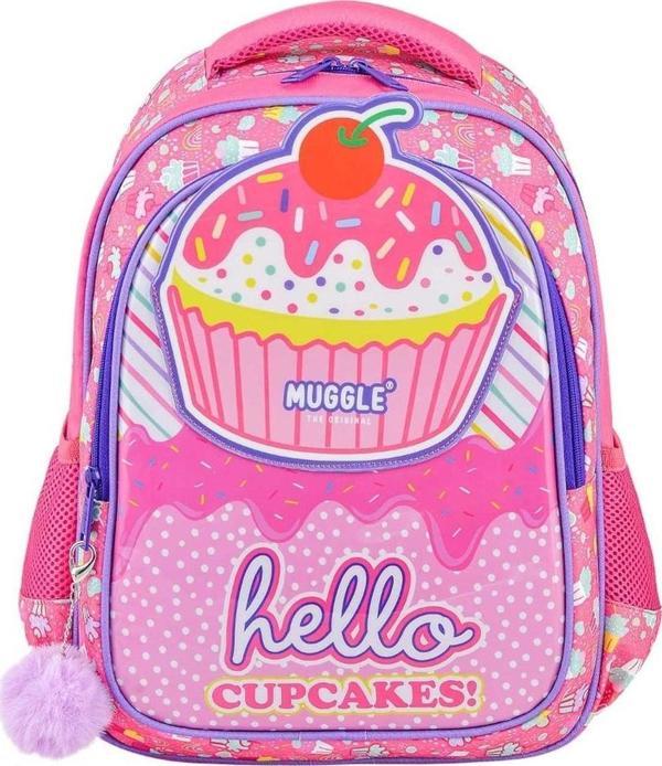 Muggle Okul Çantası Cup Cake Pembe Kız Çocuk İlkokul Sırt Çantası - Image 1