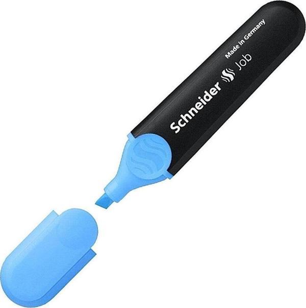 Schneider Fosforlu Kalem Job Mavi İşaretleme Kalemi (10 Lu Paket) - Image 1